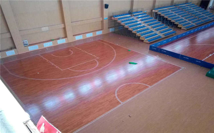 歐氏五角楓排球館木地板雙層龍骨結構