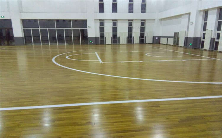 歐氏俄勒岡松木地板籃球館施工技術方案