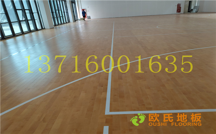 四川達(dá)州文理學(xué)院體育館木地板案例-歐氏運動木地板廠家